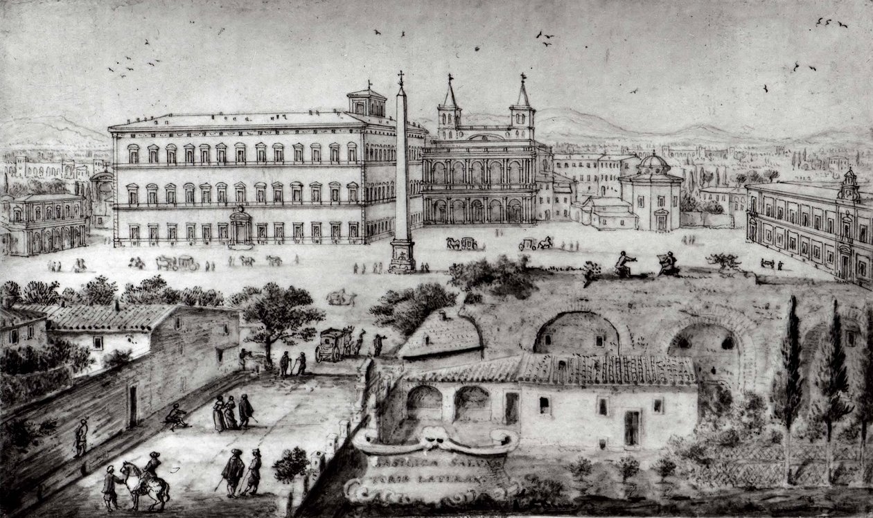 Vista de Letrán, Roma, 1672-73 de Lievin Cruyl