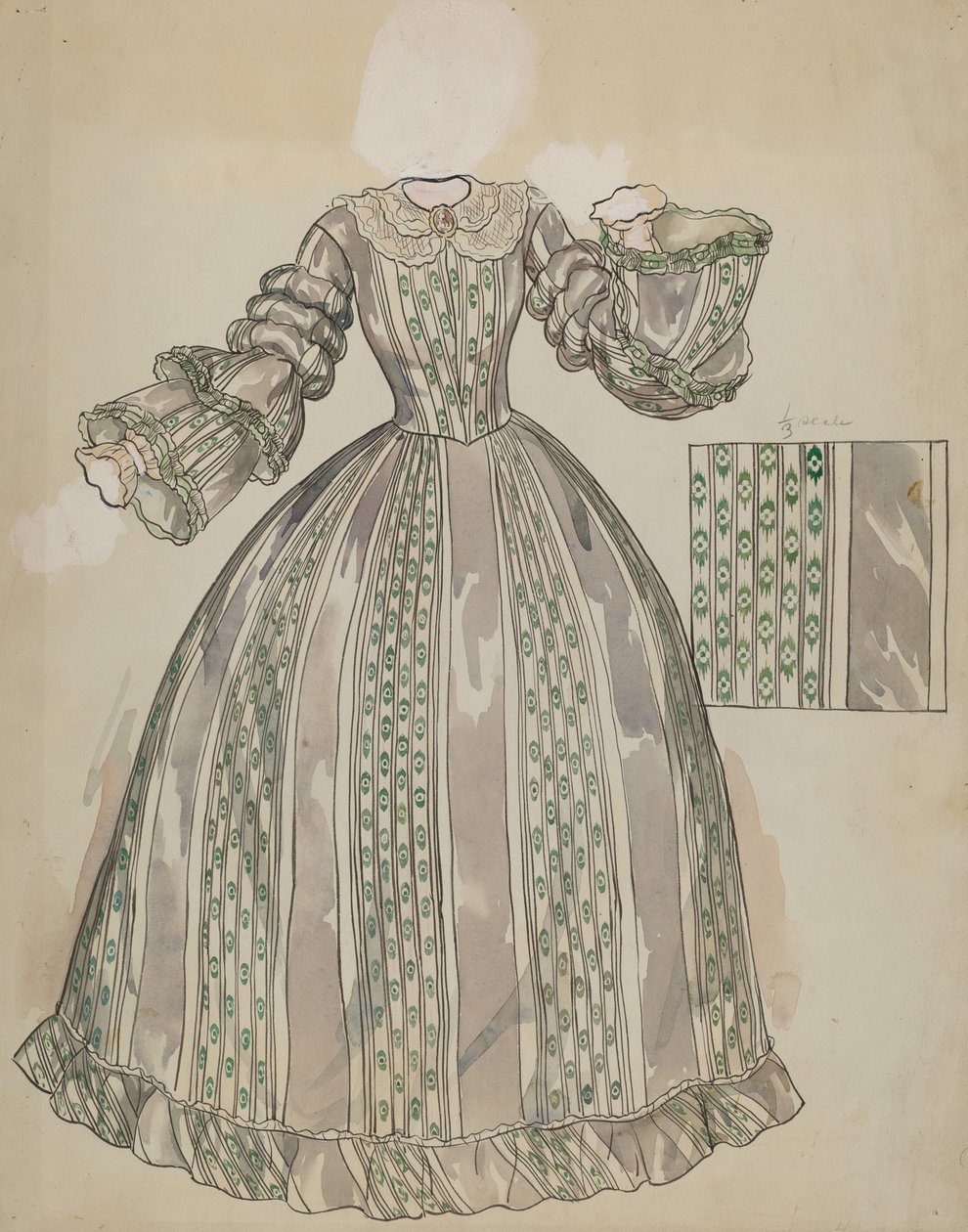 Vestido, c. 1936 de Lillian Causey