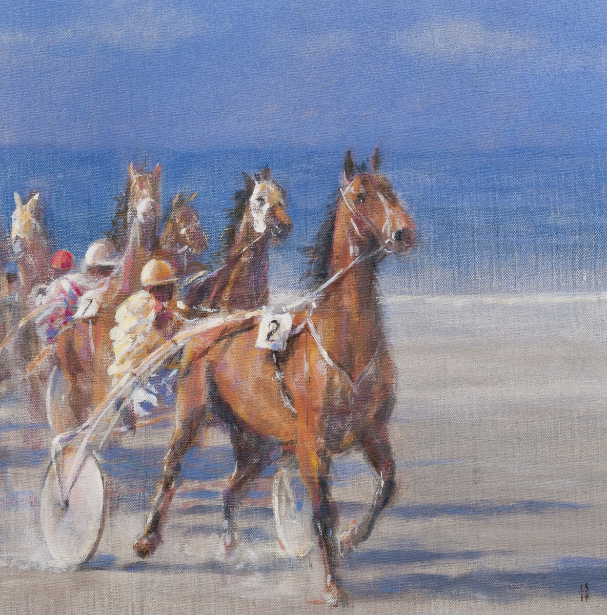 Carreras de trote, Lancieux, Bretaña, 2014 de Lincoln Seligman