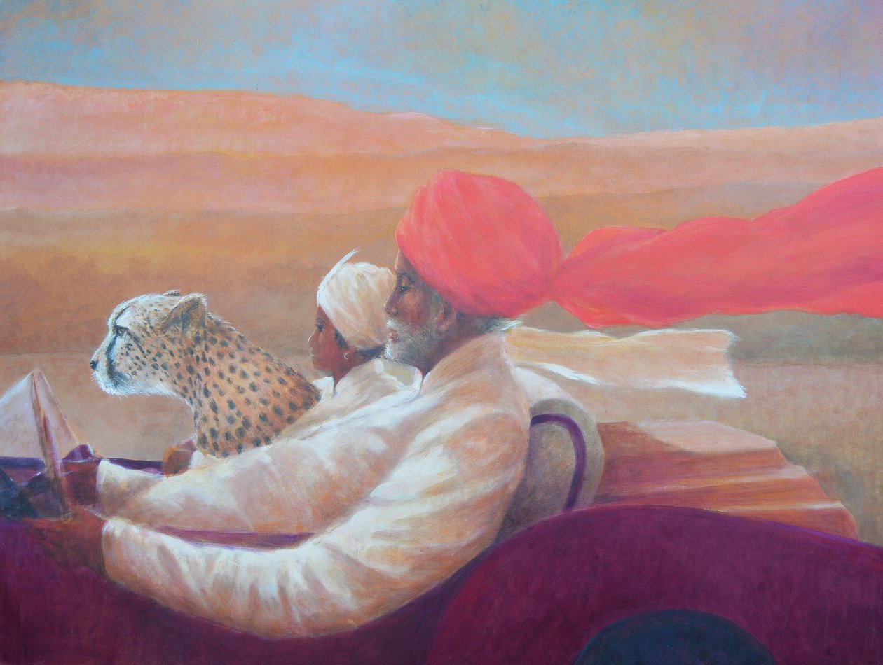 Maharajá, niño y guepardo de Lincoln Seligman