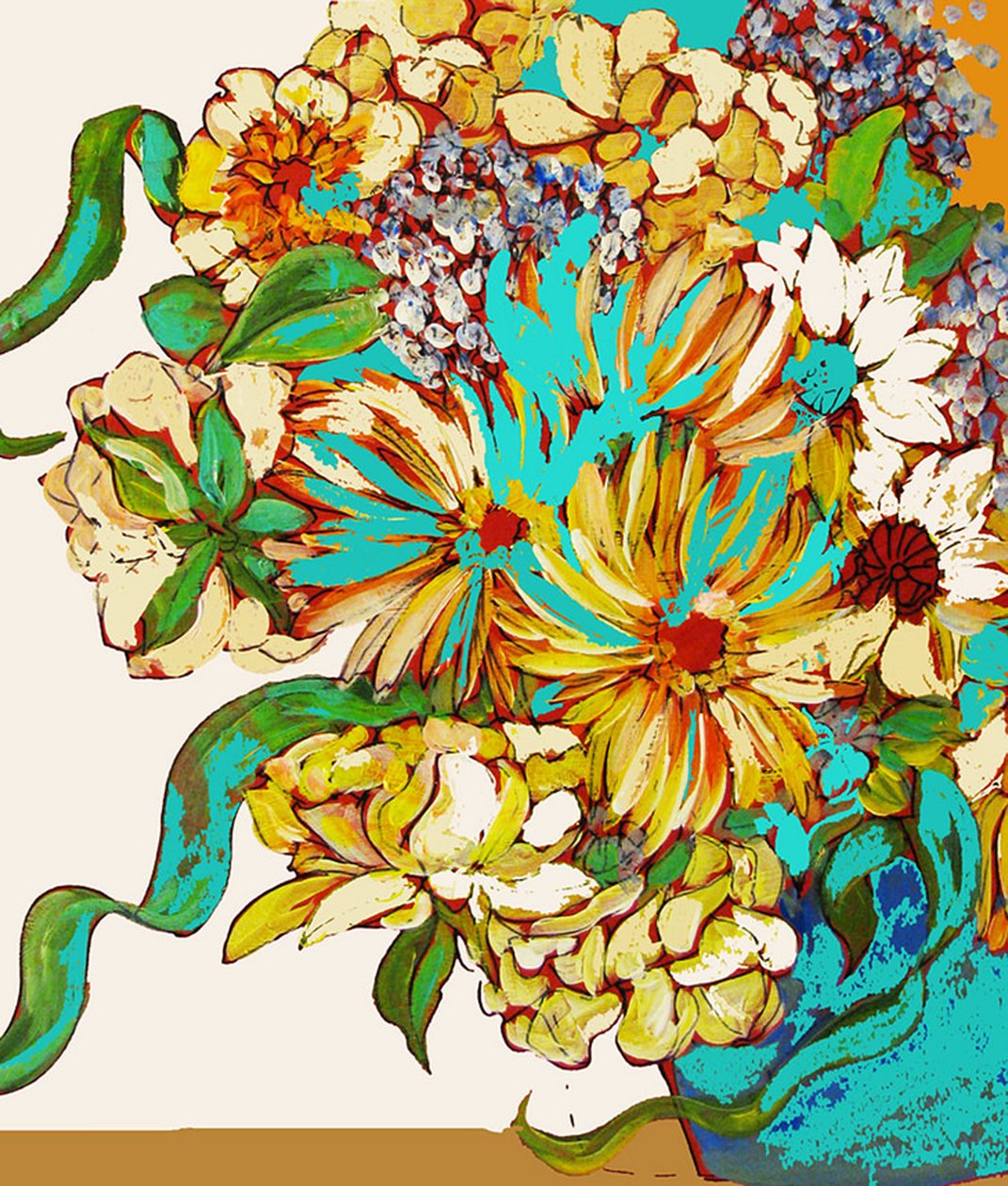 BOUQUET DE PRIMAVERA, 2016 (técnica mixta) de linda arthurs