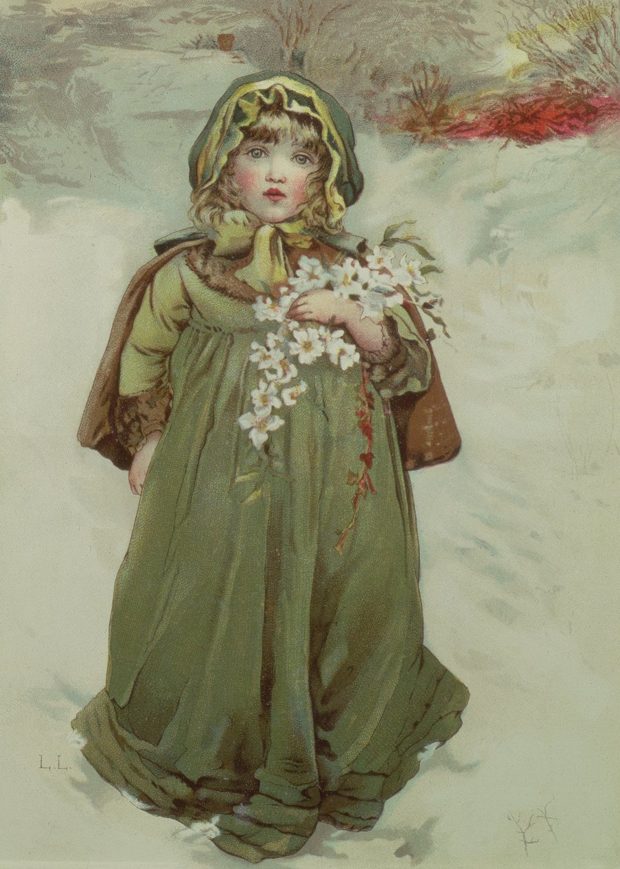 Frontispicio de Christmas Roses, 1880 de Lizzie Mack