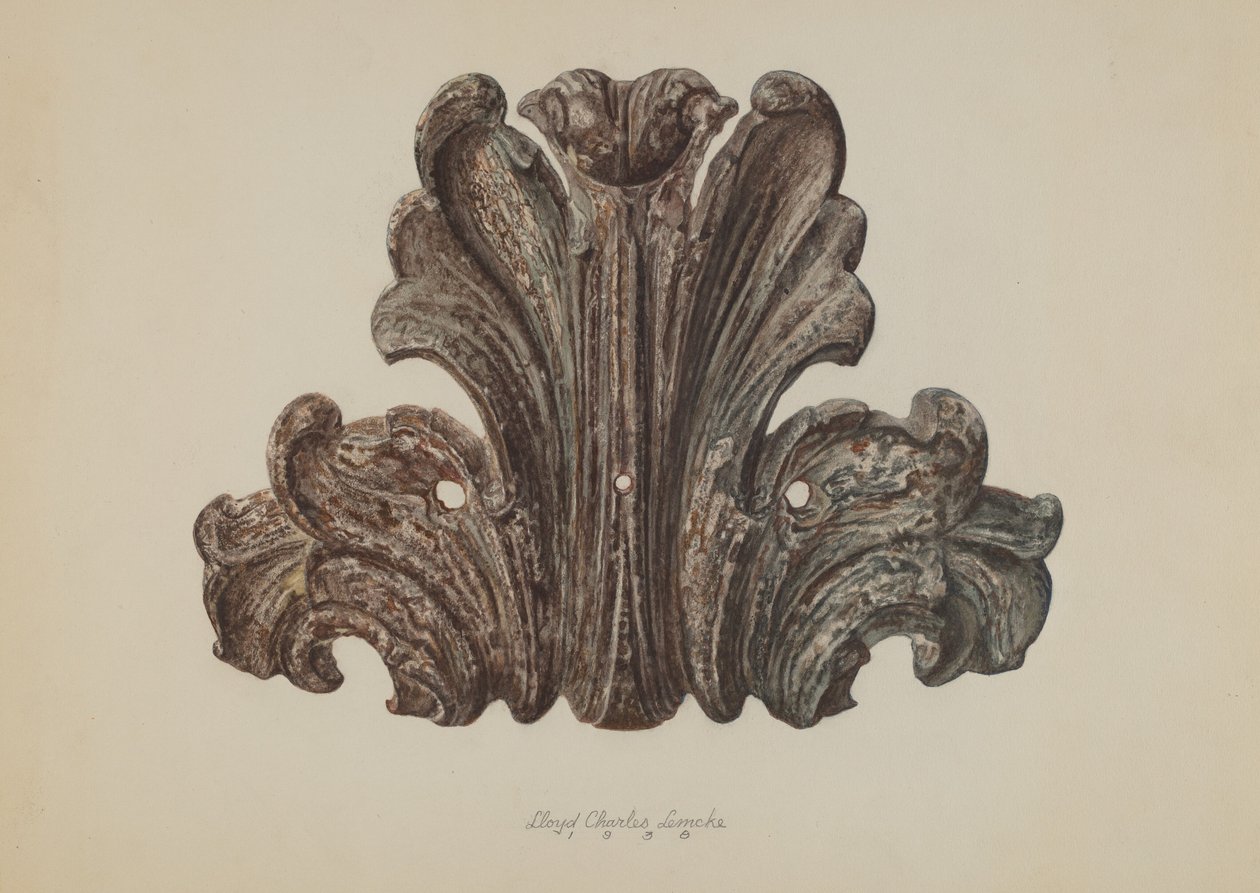 Hoja de hierro ornamental, 1938 de Lloyd Charles Lemcke