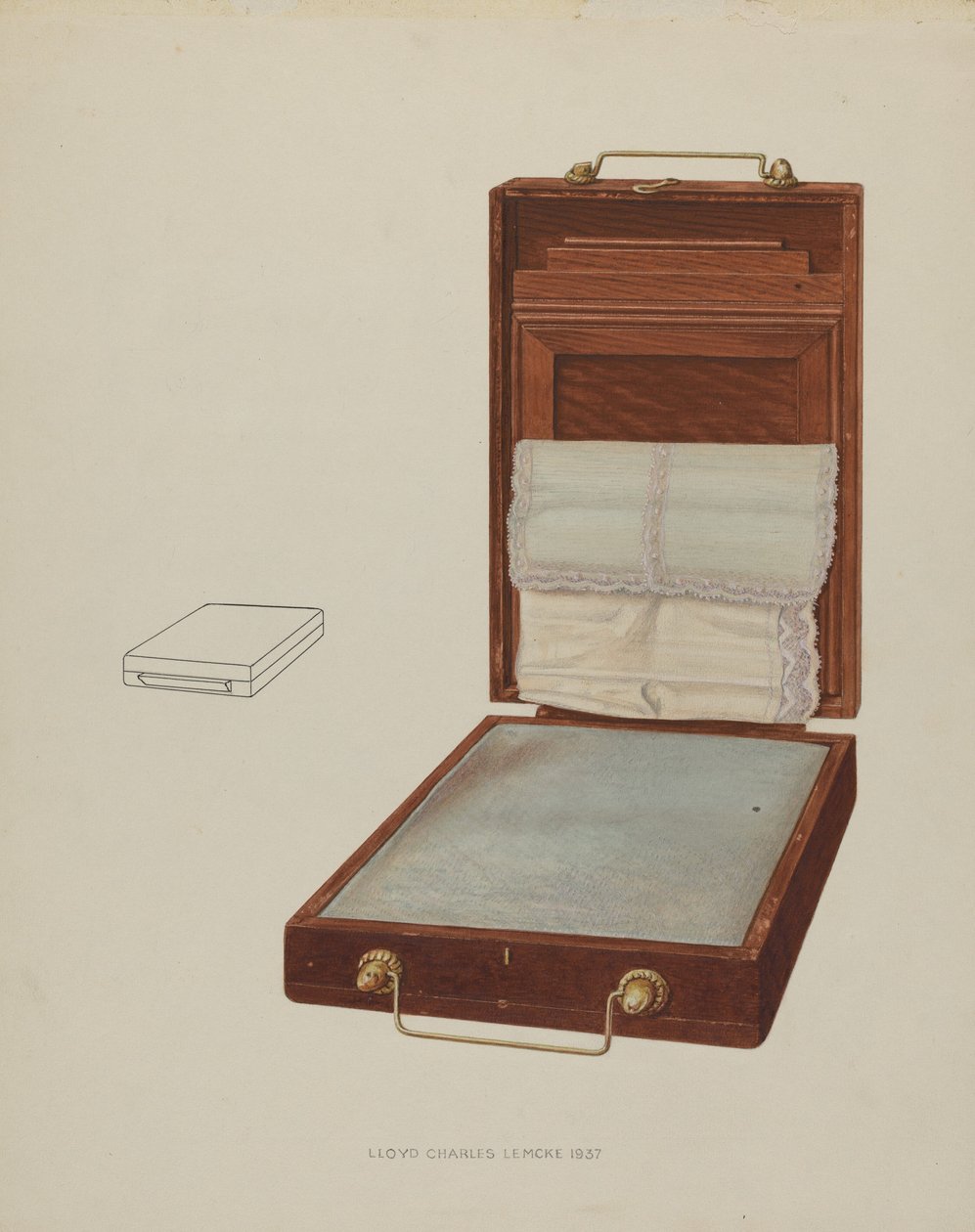 Soporte para funda de almohada, 1937 de Lloyd Charles Lemcke