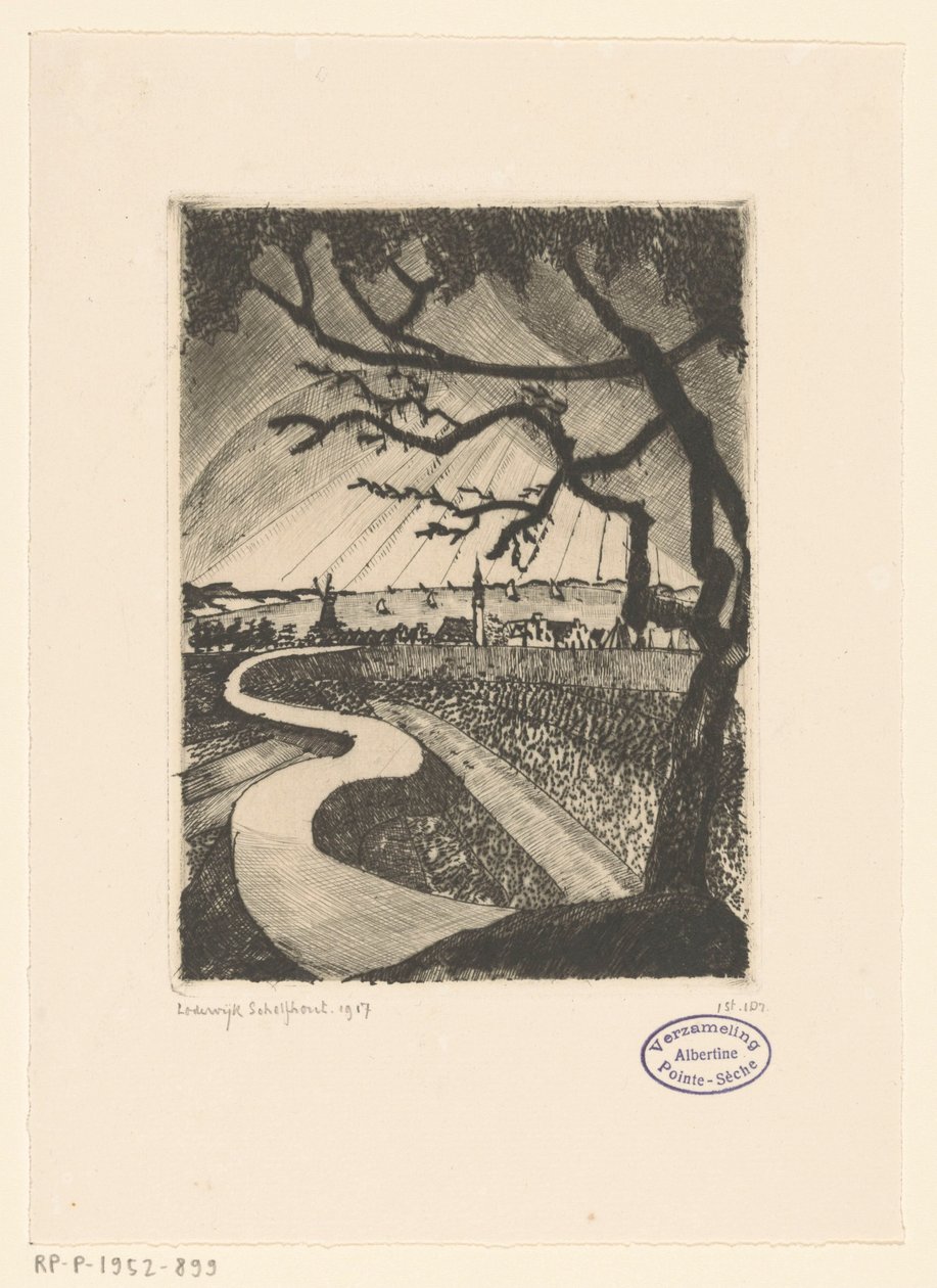 Veere (título original) de Lodewijk Schelfhout (signed by artist)