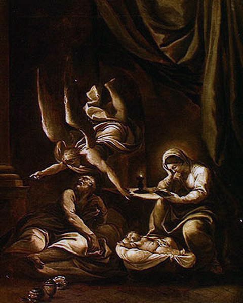 El ángel apareciendo a José de Lodovico Carracci