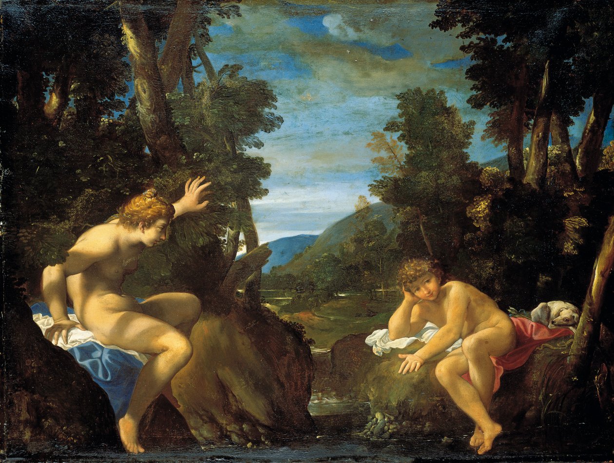 Salmacis y Hermafrodito de Lodovico Carracci