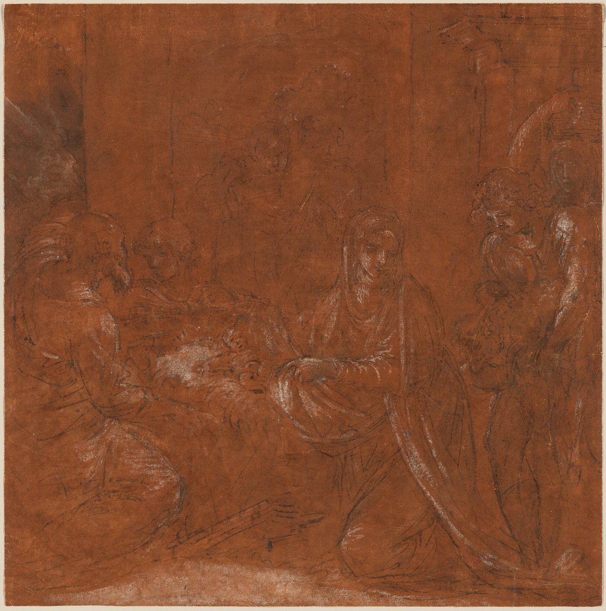 Adoración de los pastores de Lodovico Carracci