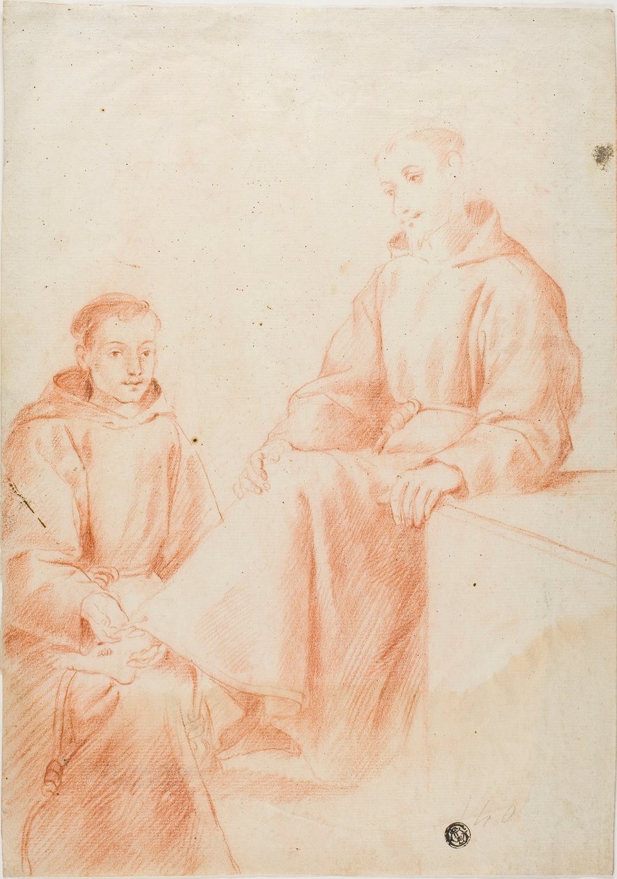 Dos monjes de Lodovico Carracci