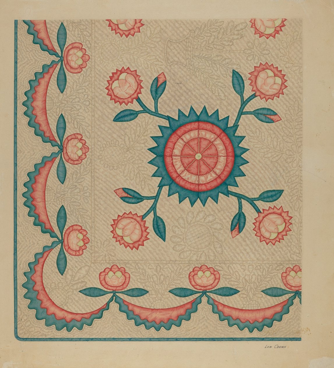 Colcha Apliqué de Lon Cronk