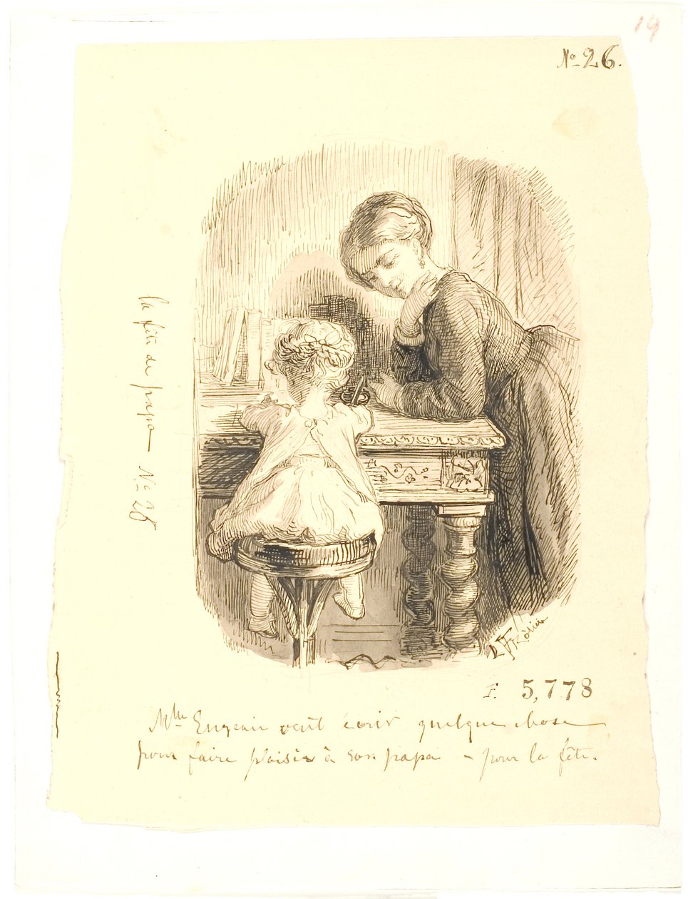 Escribiendo una carta de Lorenz Frølich