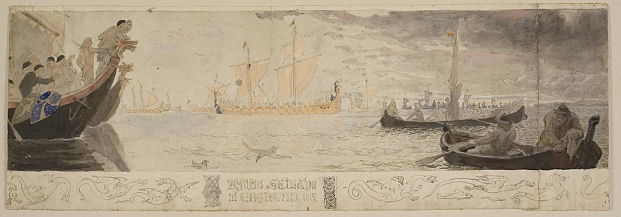 El viaje de Knud a Inglaterra 1015 de Lorenz Frølich