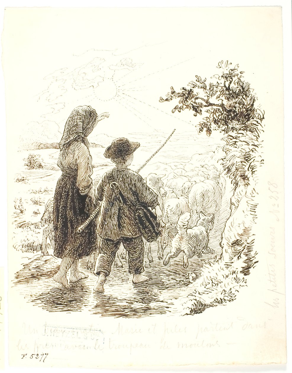 Marie y Jujules como pastores de Lorenz Frølich