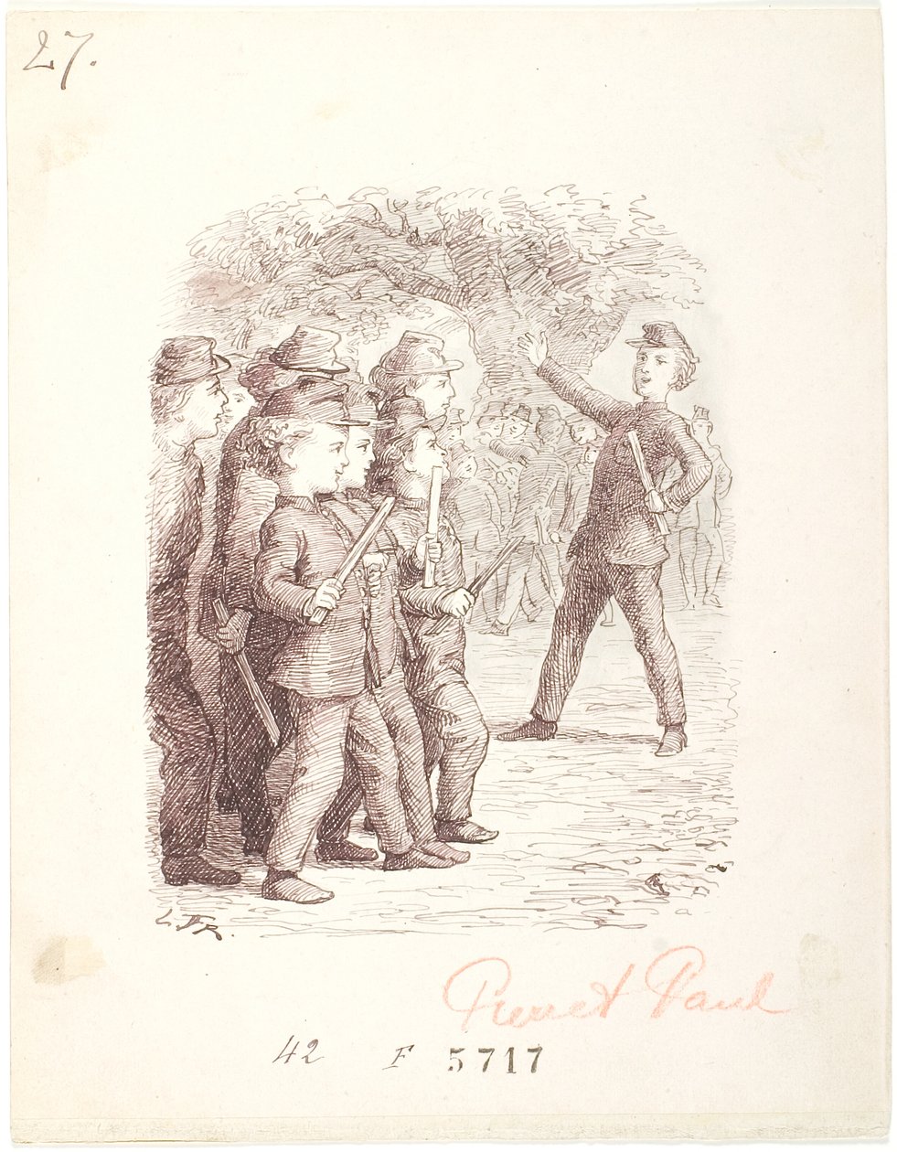 Juego de soldados. Pierre es el capitán de Lorenz Frølich