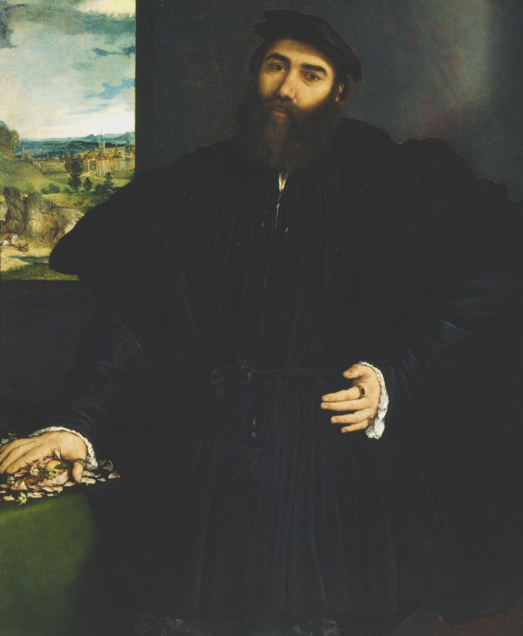 Retrato de un caballero, c.1530 de Lorenzo Lotto