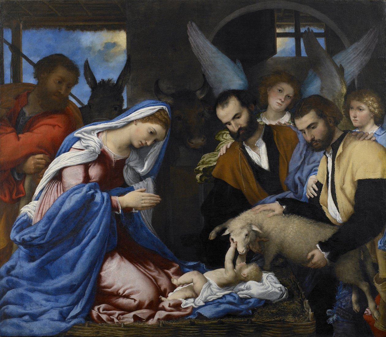 La Adoración de los Pastores de Lorenzo Lotto