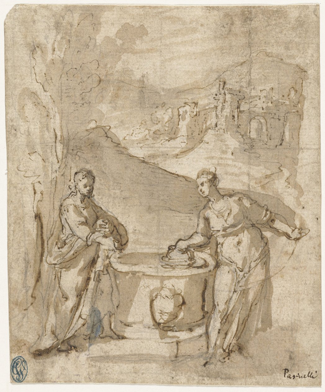 Cristo y la mujer samaritana de Lorenzo Pasinelli
