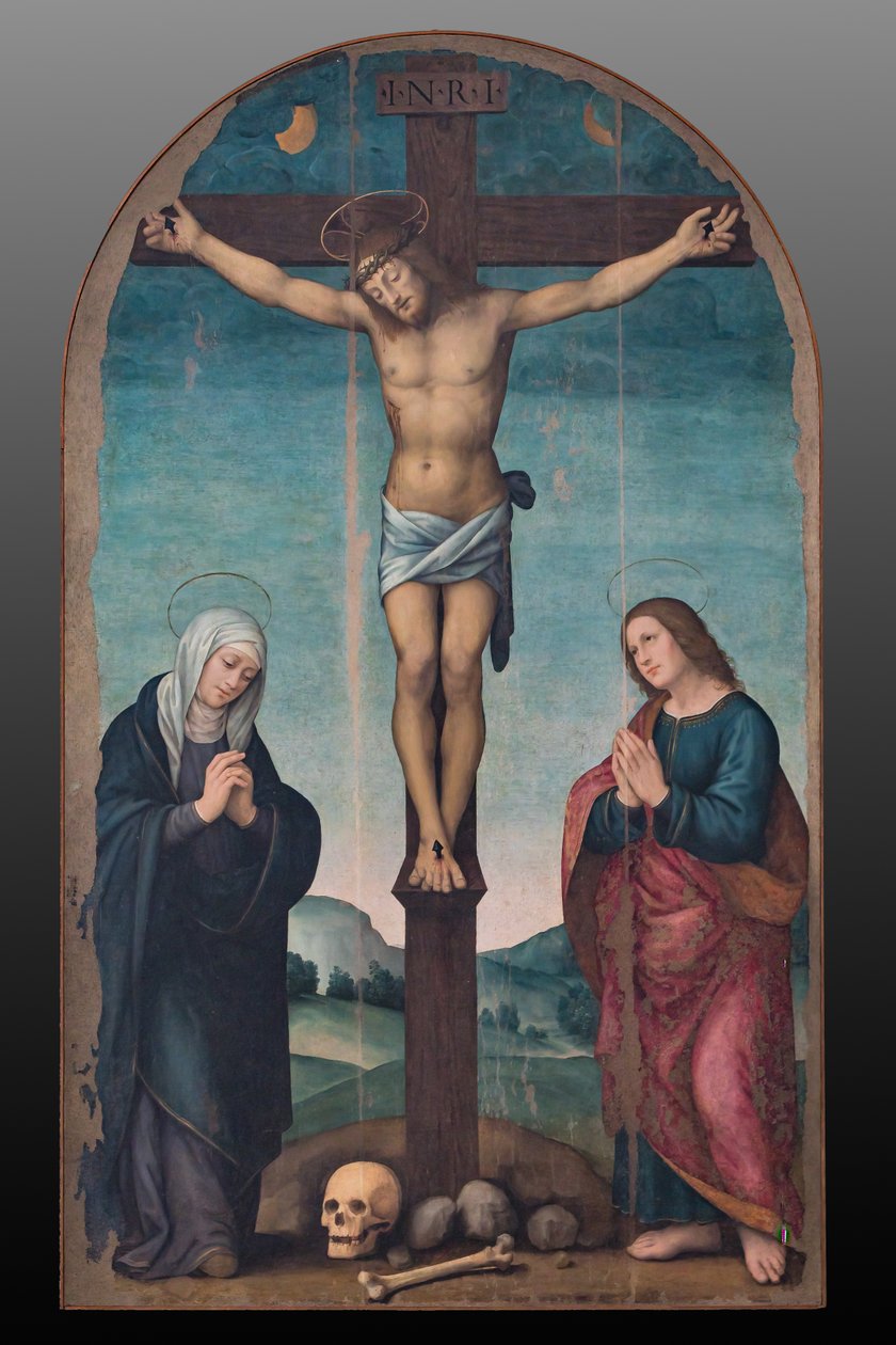 Crucifixión, c.1500-24 (óleo sobre tabla) de Lorenzo di Credi