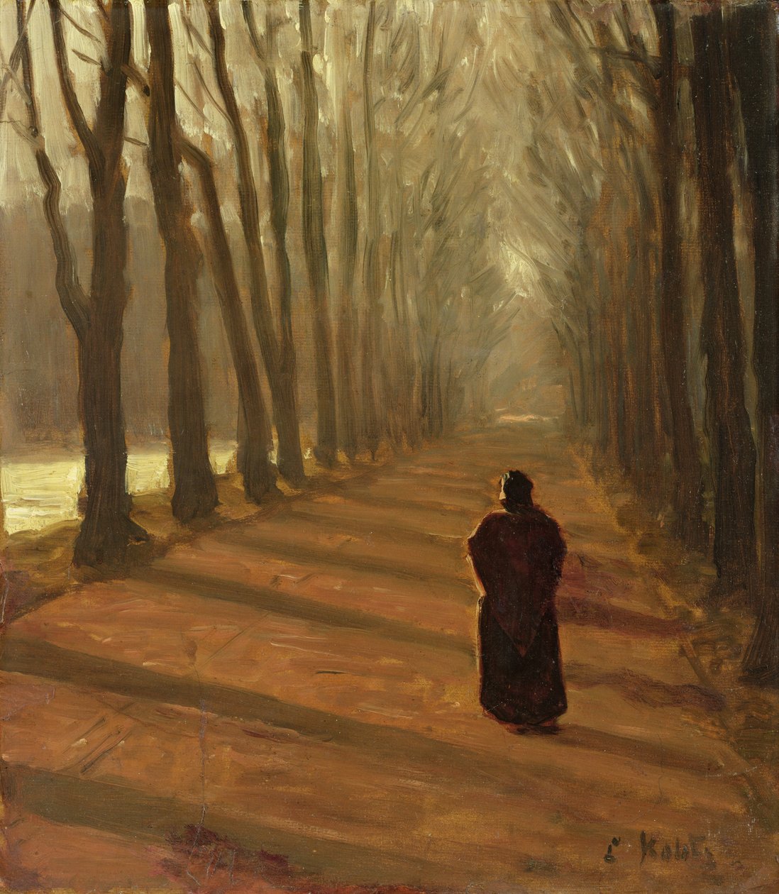 Avenida en Kuechengraben en el parque Karlsaue, Kassel de Louis Kolitz