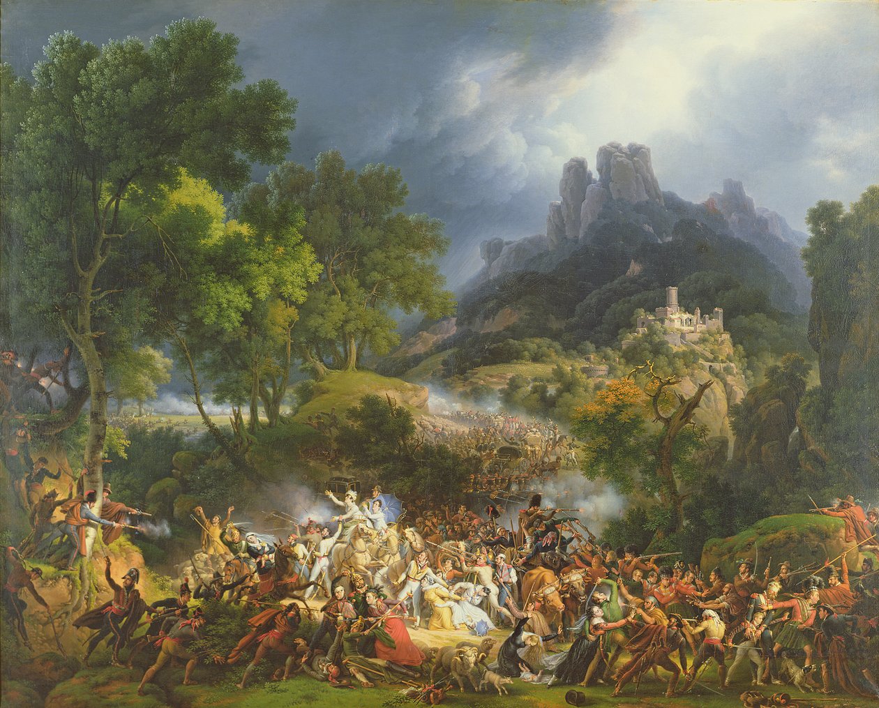 Ataque a un gran convoy en Salinas, Vizcaya, 25 de mayo de 1812 de Louis Lejeune