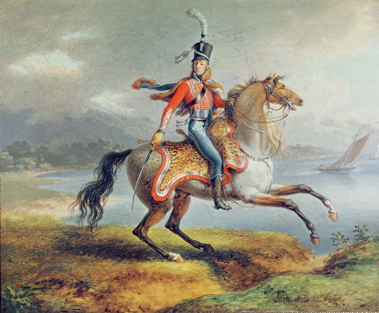 Autorretrato ecuestre, 1806-08 de Louis Lejeune