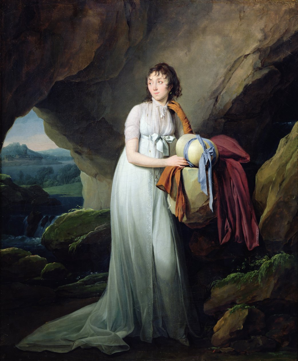 Retrato de una mujer en una cueva, posiblemente Madame d