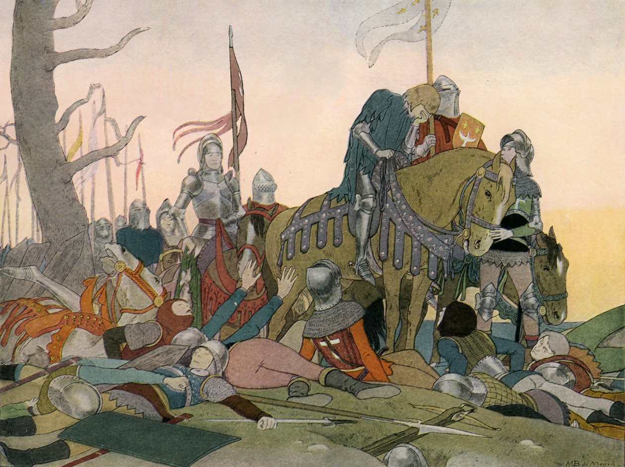 Juana de Arco inspecciona las bajas francesas de Louis Maurice Boutet de Monvel