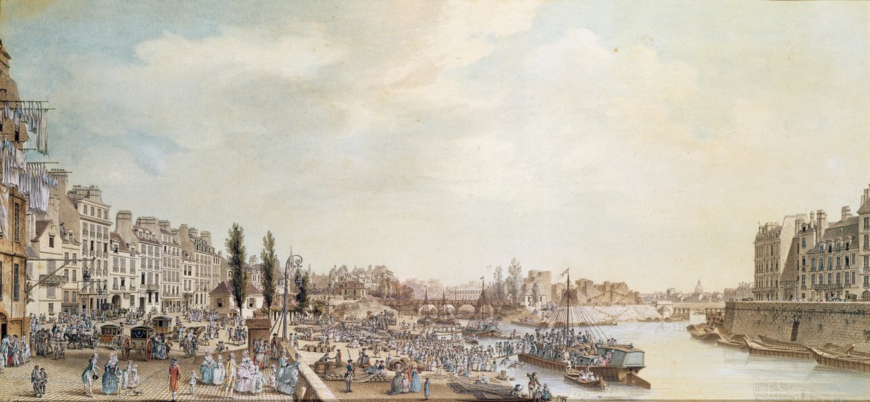 Vista del Puerto Saint-Paul, París, 1782 de Louis Nicolas de Lespinasse