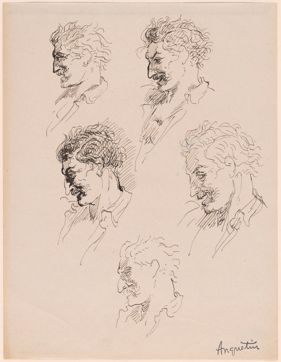 Estudios de cabezas de Louis Anquetin
