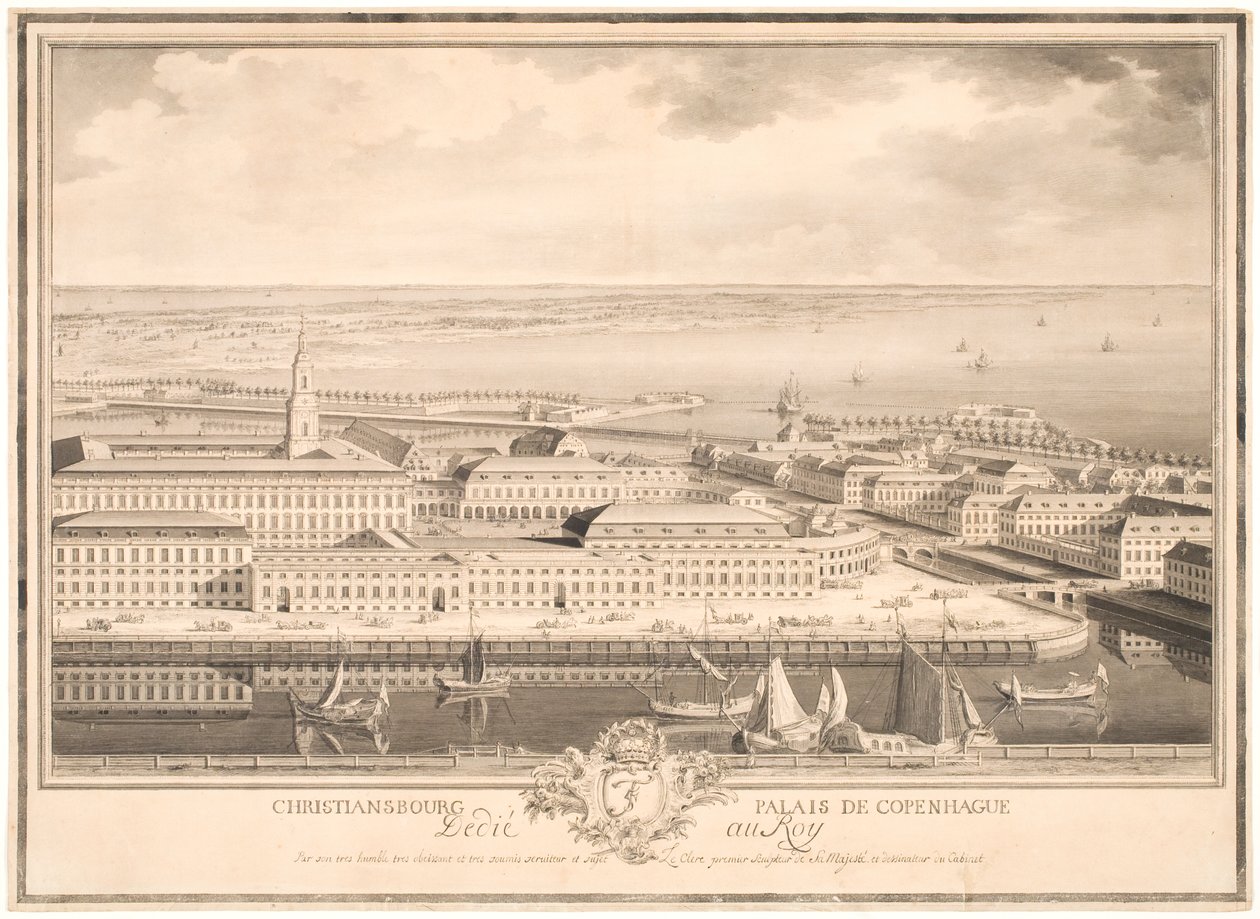 Palacio de Christiansborg en Copenhague de Louis Auguste Le Clerc