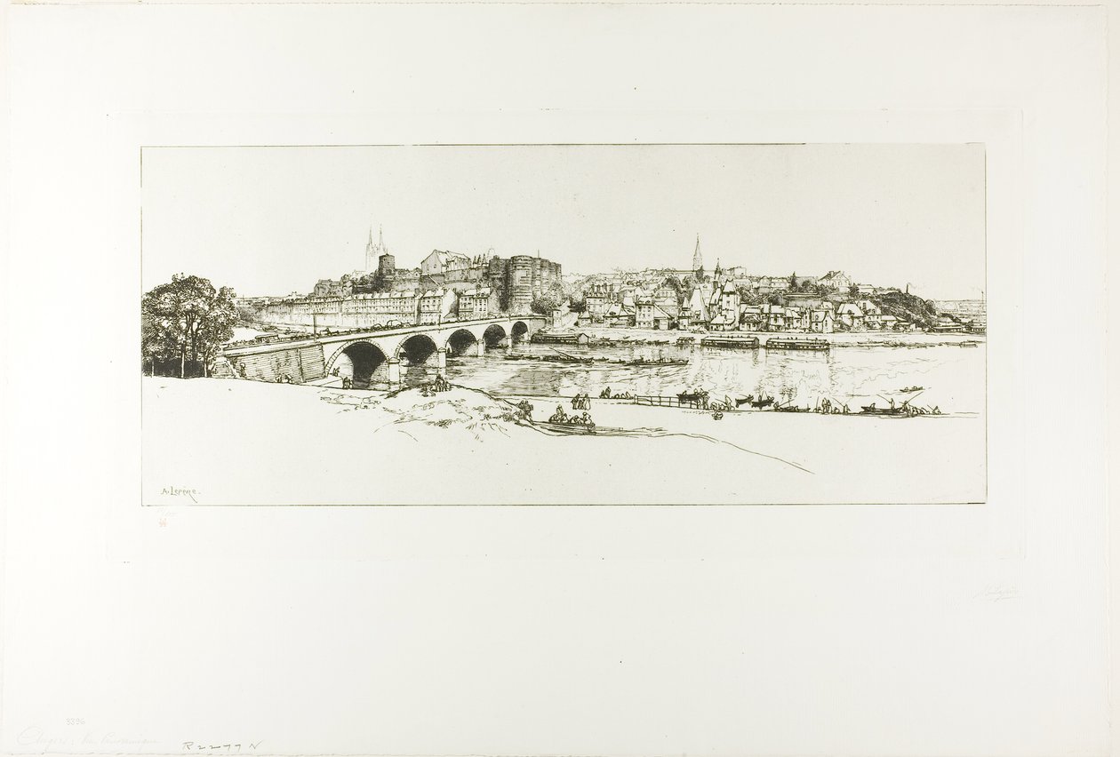 Angers: Vista panorámica de Louis Auguste Lepère