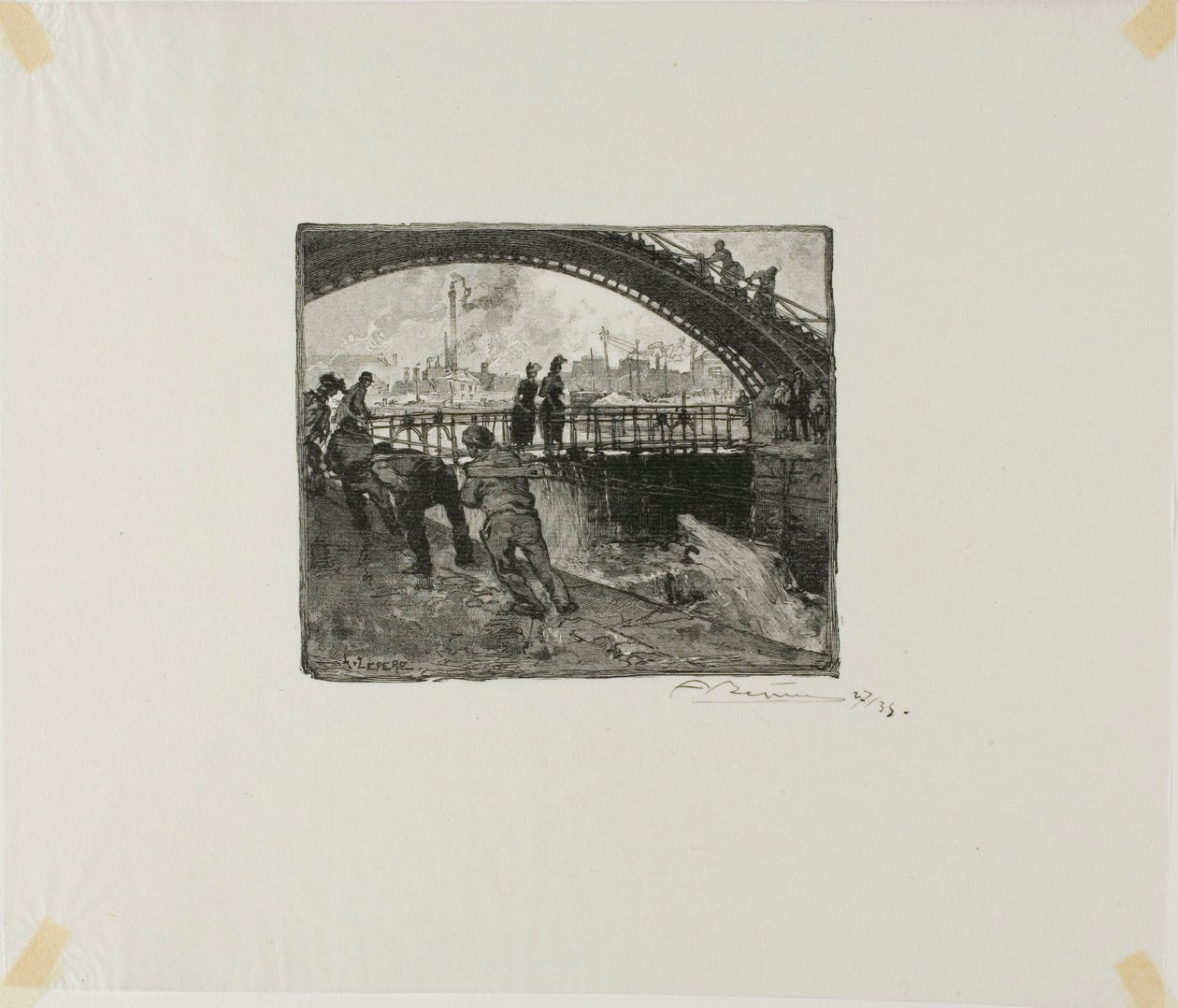 Esclusa del Canal Saint-Martin de Louis Auguste Lepère