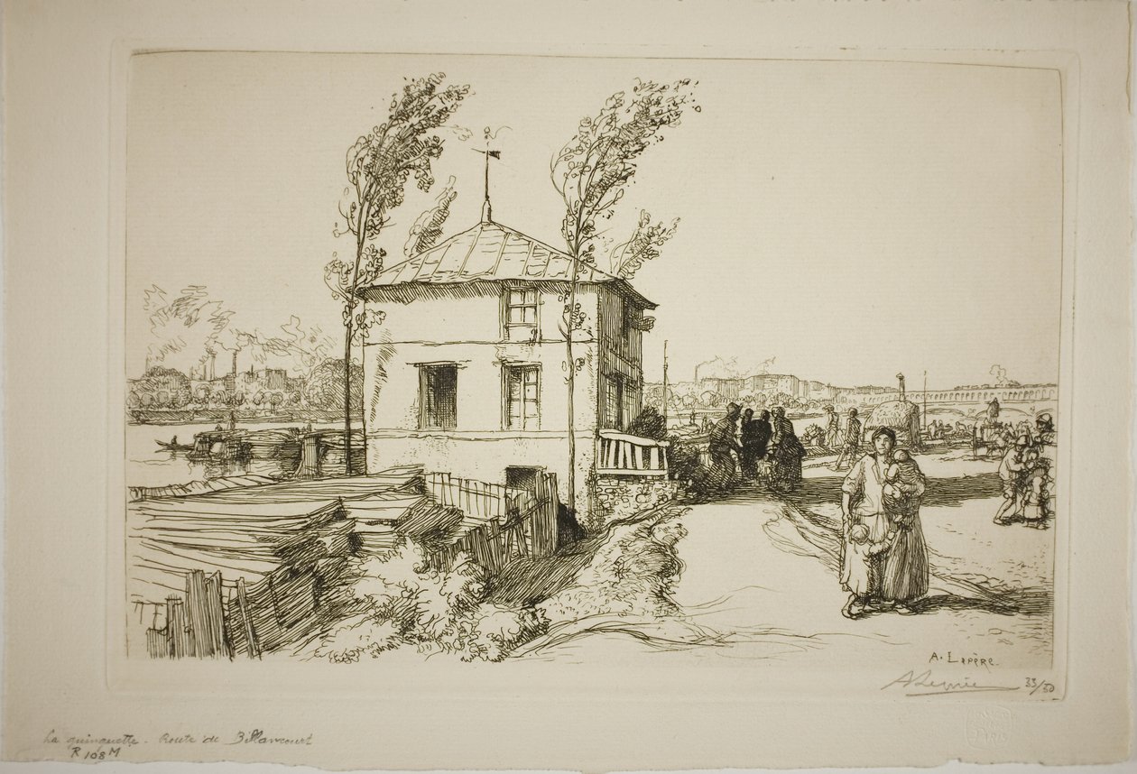 Taberna de camino a Billancourt de Louis Auguste Lepère