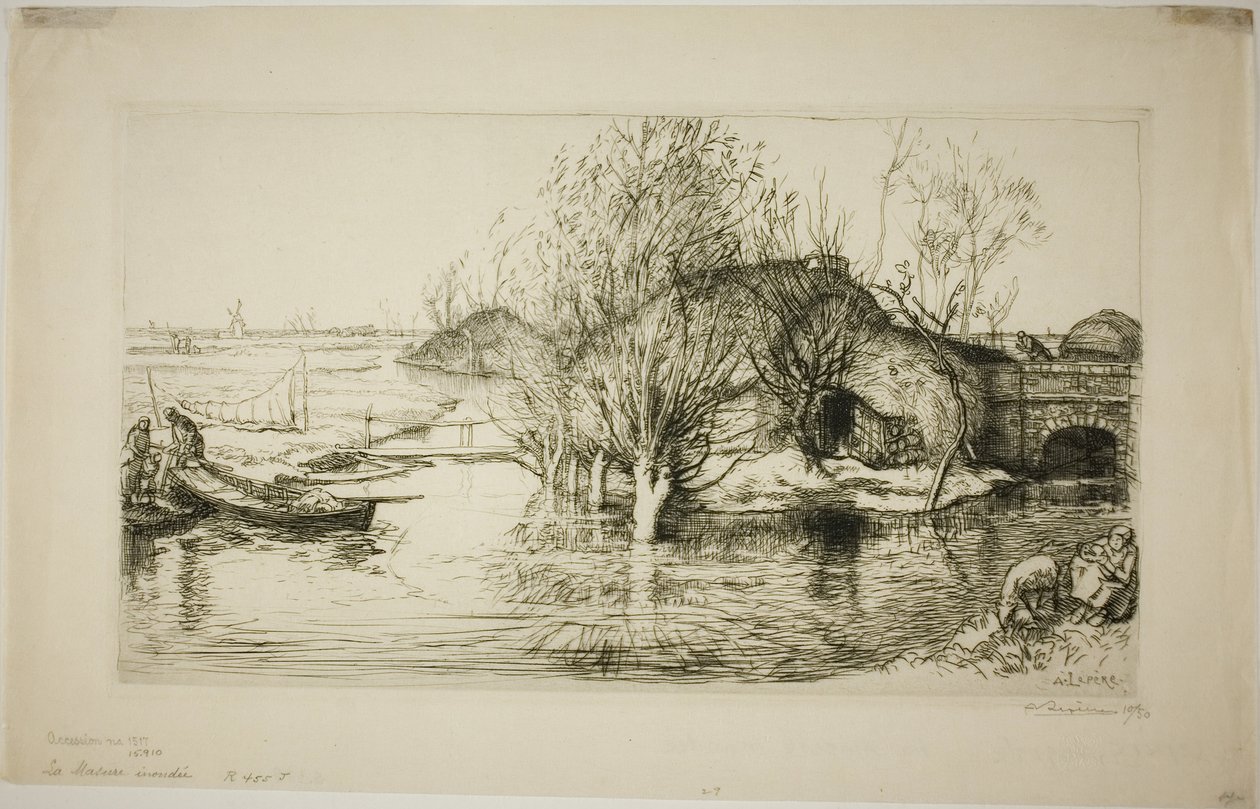 La casucha inundada de Louis Auguste Lepère