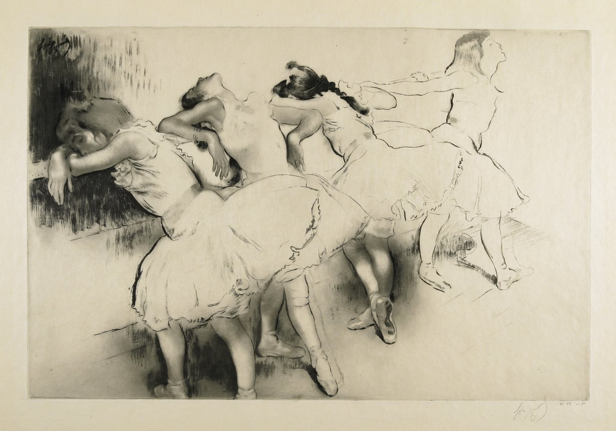 Cuatro bailarinas en el bar de Louis Auguste Mathieu Legrand