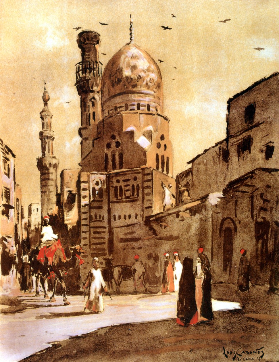 La Mezquita Azul, El Cairo, Egipto, 1928 de Louis Cabanes
