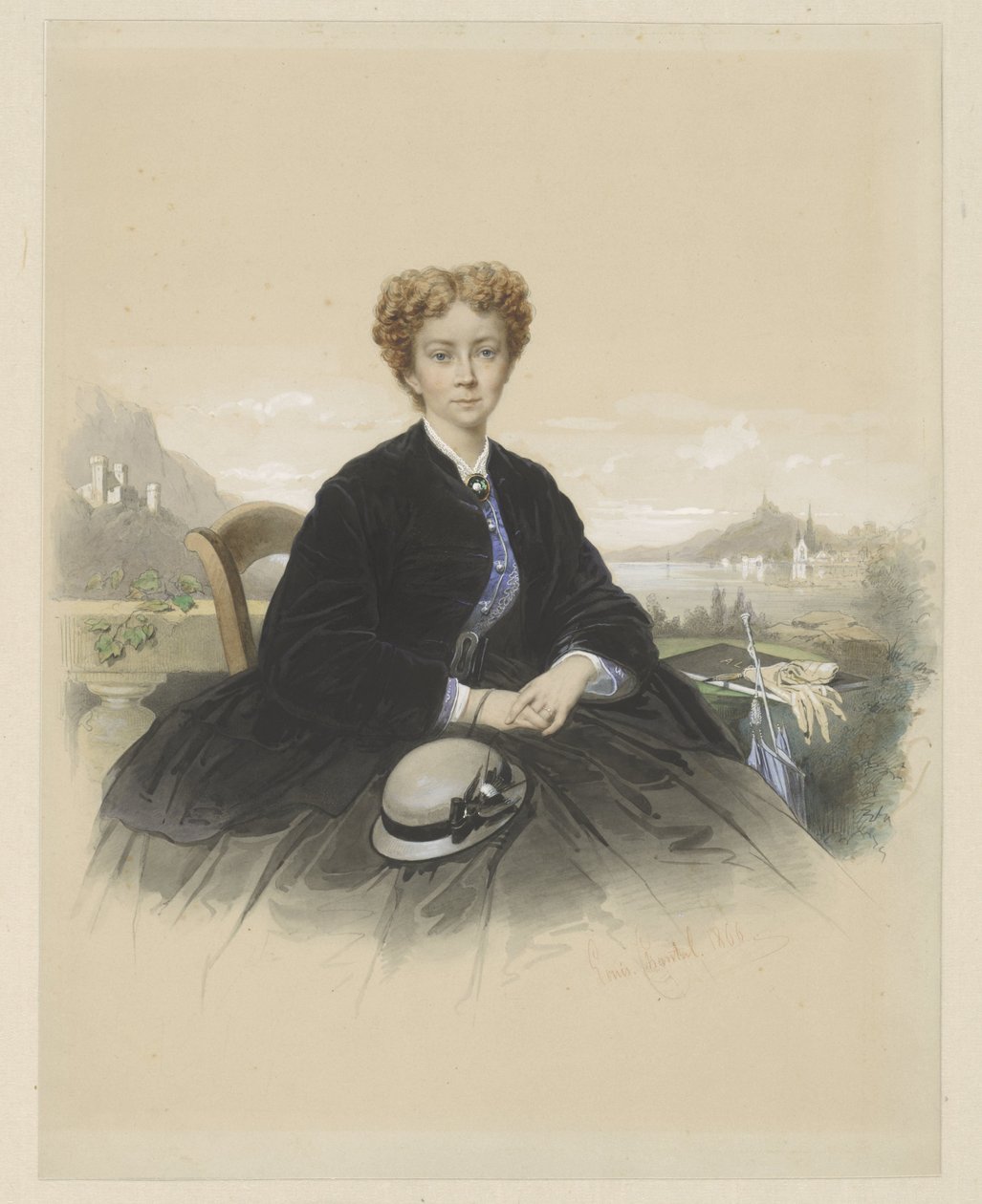 Retrato de Maria Elisabeth Adolphine Waller-Schill de Louis Chantal
