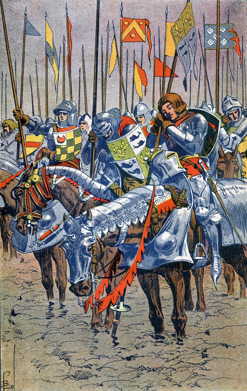 Batalla de Azincourt de Louis Charles Bombled