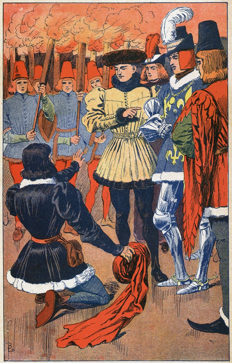 Juana de Arco y Carlos VII de Louis Charles Bombled