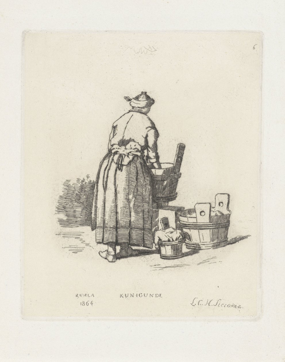 lavandera Cunegunda (título sobre objeto) de Louis Charles Hora Siccama