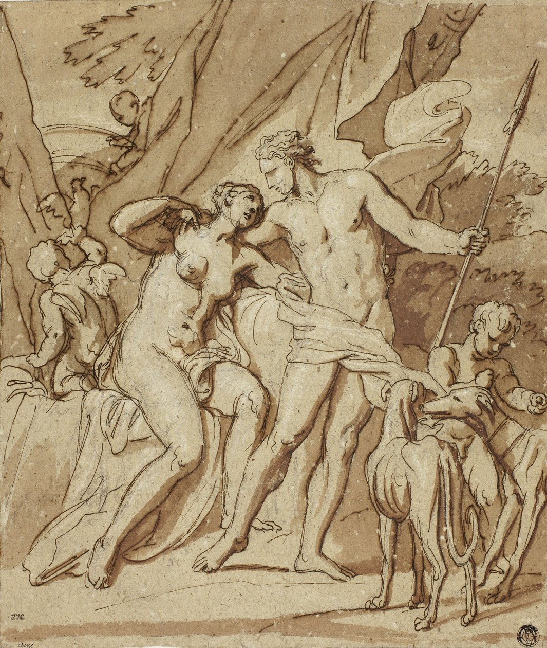 Venus y Adonis de Louis Cheron