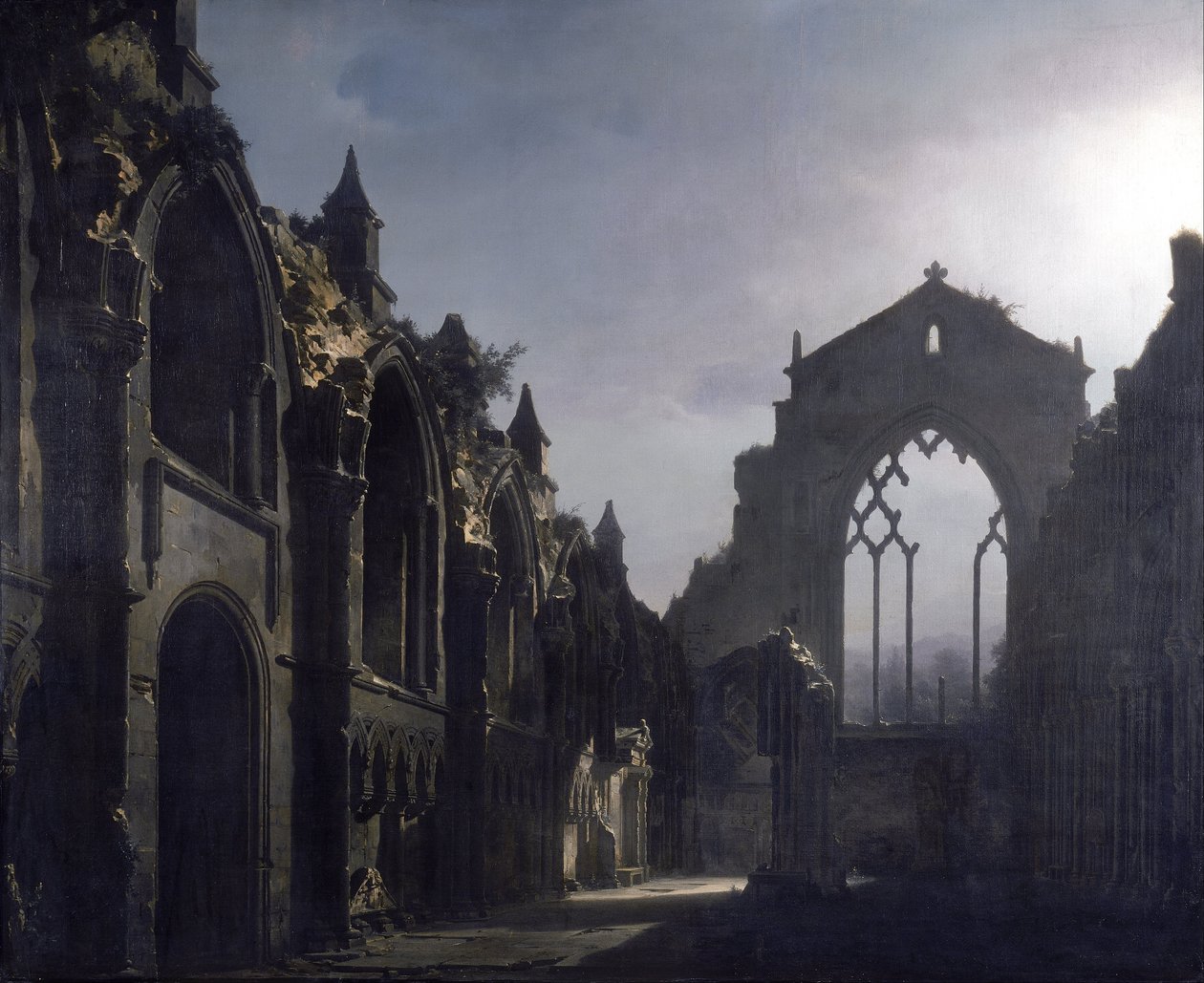 Las Ruinas de la Capilla de Holyrood de Louis Daguerre