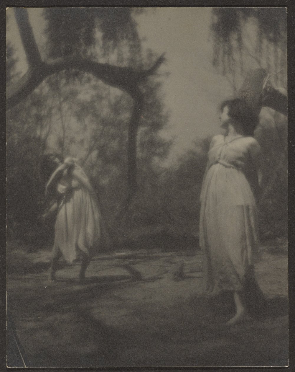 [Bailarinas en el jardín] de Louis Fleckenstein