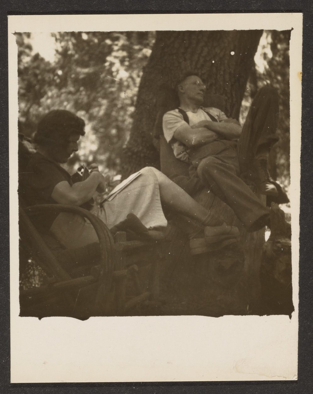 [Florence y su marido en el bosque] de Louis Fleckenstein