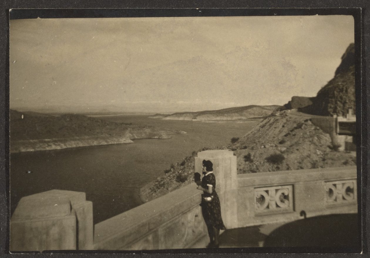 [Mujer mirando a la playa] de Louis Fleckenstein