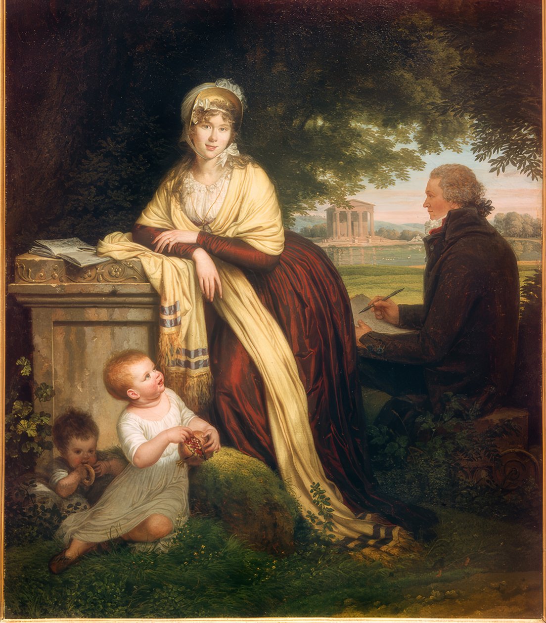 Louis Gauffier, Autorretrato con esposa e hijos de Louis Gauffier