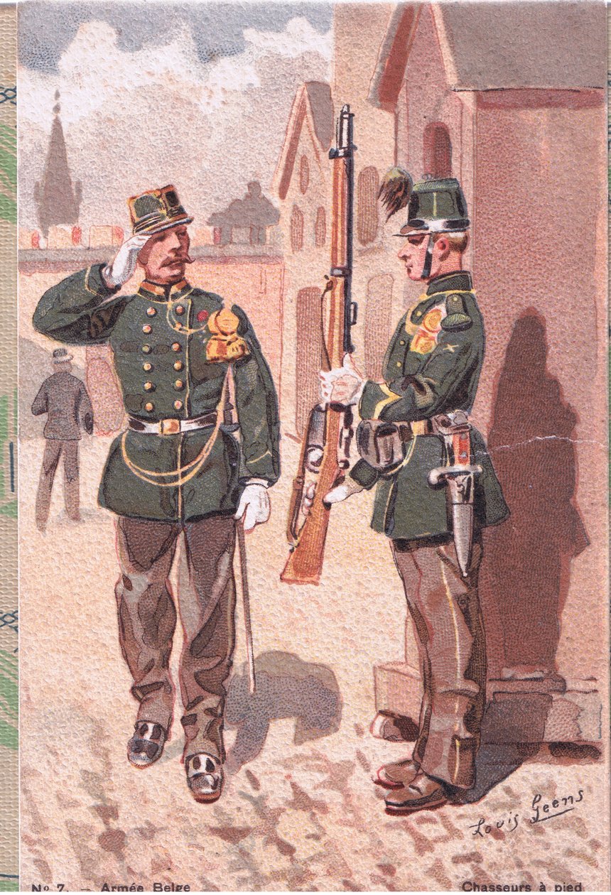 Chasseurs A Pied, Postal de Louis Geens