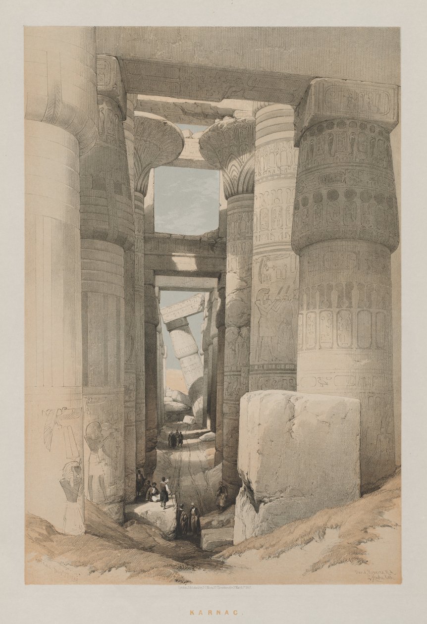 Egipto y Nubia, Volumen II: Karnak, 1847 de Louis Haghe