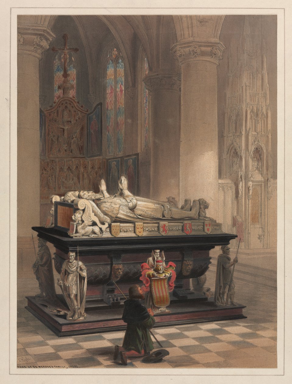 Tumba de la Familia De Merodes, Gheel de Louis Haghe