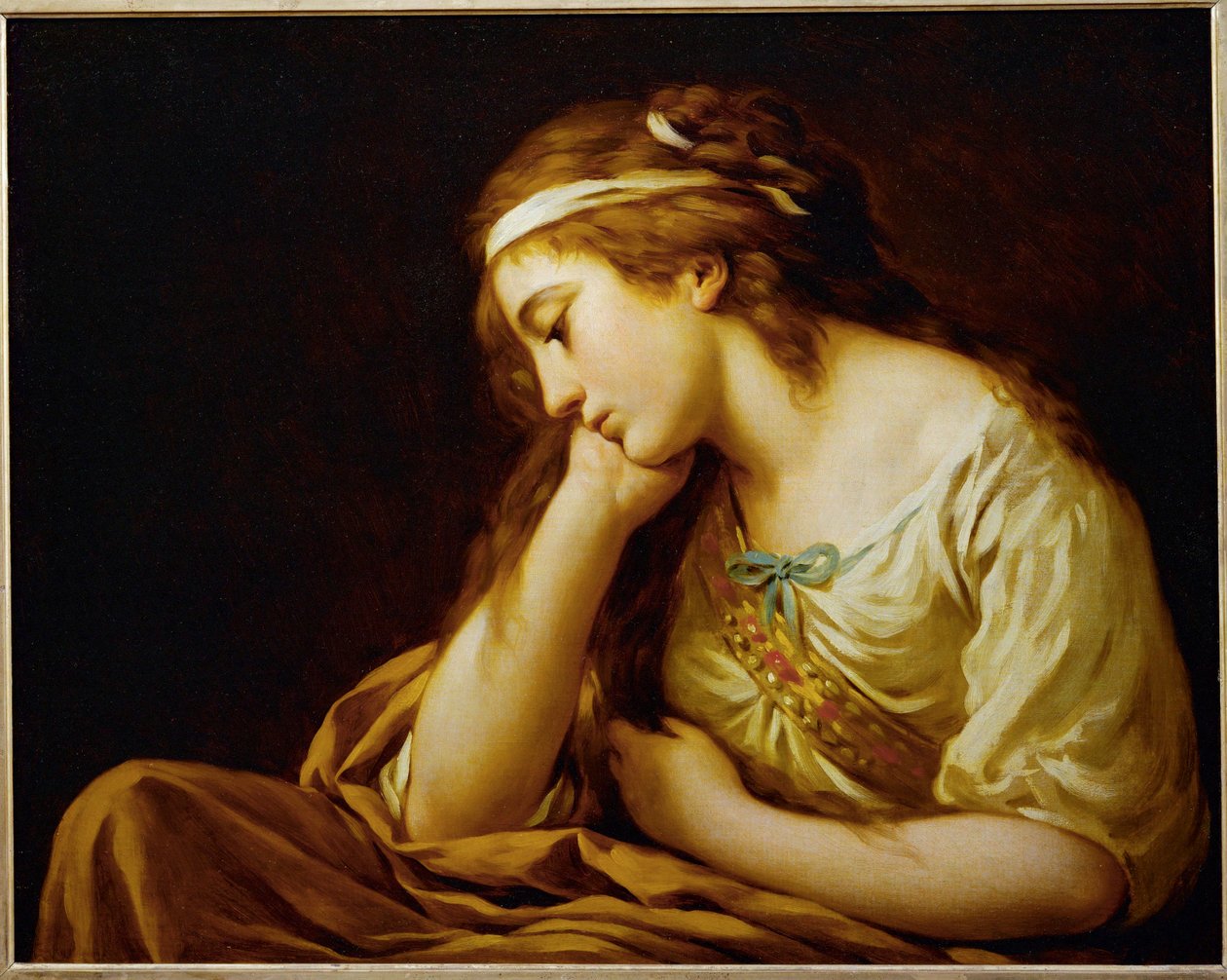La Melancolie -Melancolía ... de Louis Jean Francois I Lagrenee